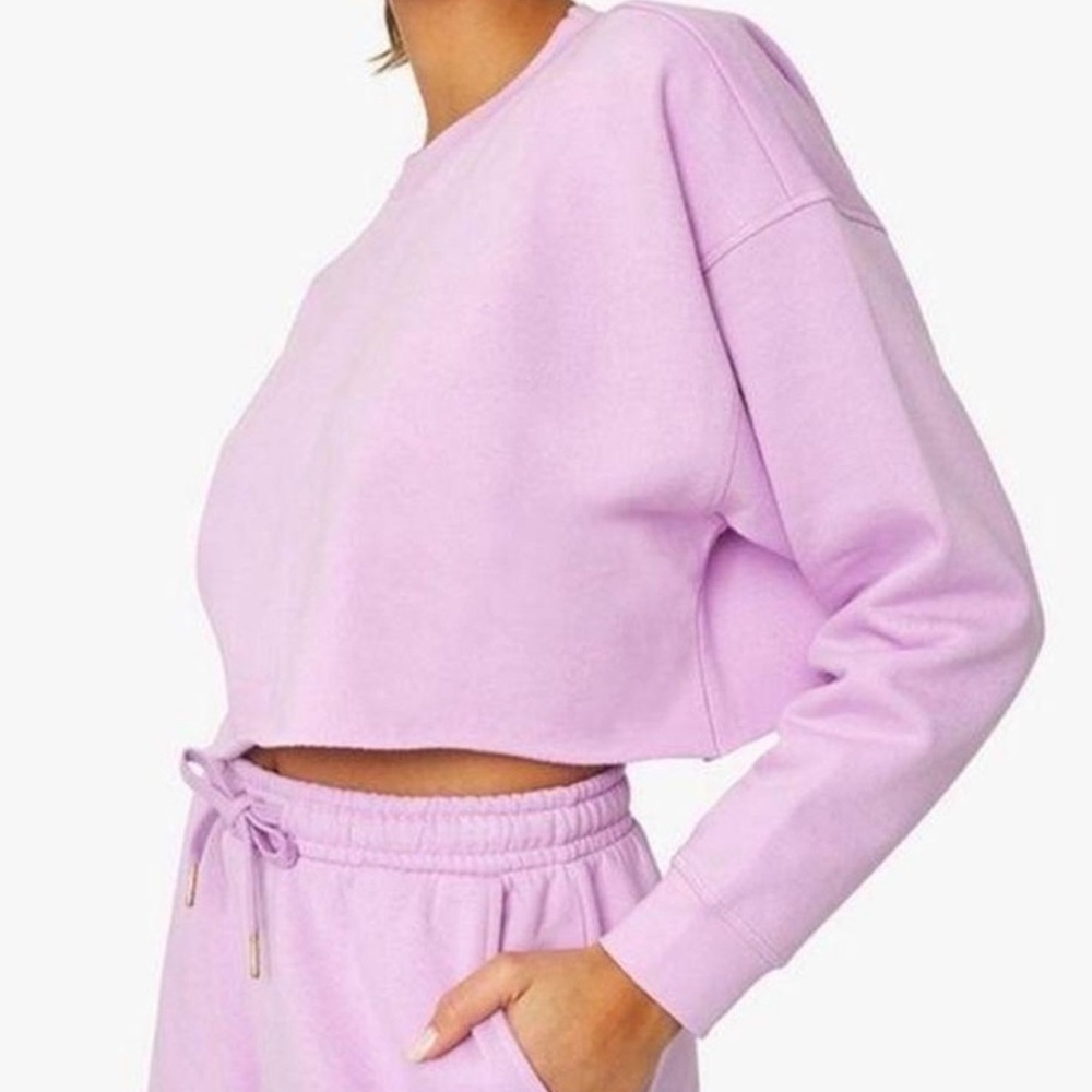 WeWoreWhat lilac pull on short and sweatshirt - Picture 2 of 4
